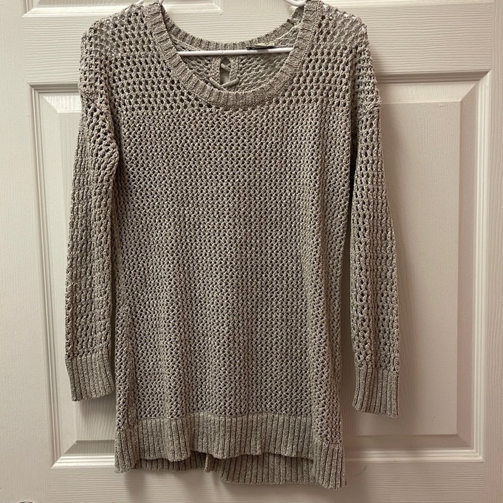 Lucky Brand medium Knit gray oatmeal Sweater